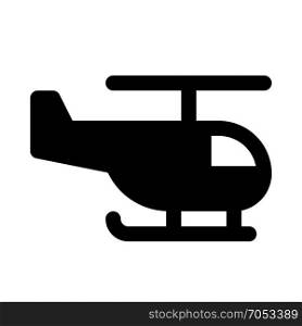 helicopter icon on isolated background