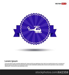 Helicopter icon - Purple Ribbon banner
