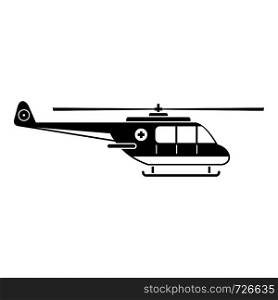 Helicopter icon. Simple illustration of helicopter vector icon for web. Helicopter icon, simple style