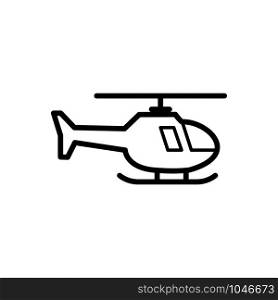 Helicopter icon trendy