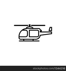 helicopter icon trendy flat design