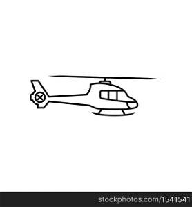 Helicopter icon trendy flat design