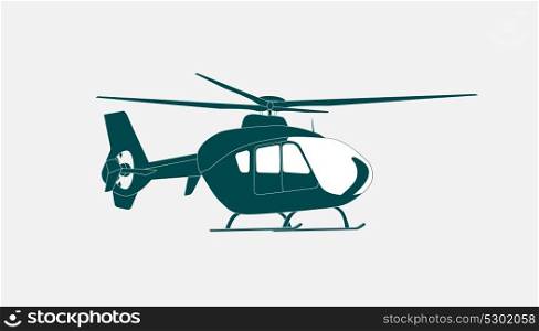 Helicopter in Flight. Isolated Vector Illustration. EPS10. Helicopter in Flight. Vector Illustration.