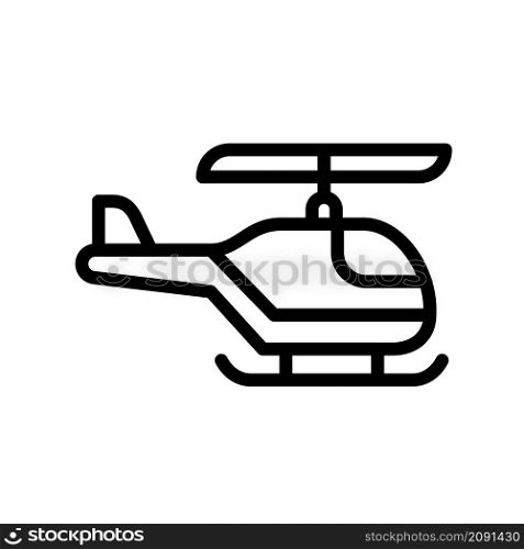helicopter line icon