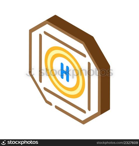 helicopter pad isometric icon vector. helicopter pad sign. isolated symbol illustration. helicopter pad isometric icon vector illustration