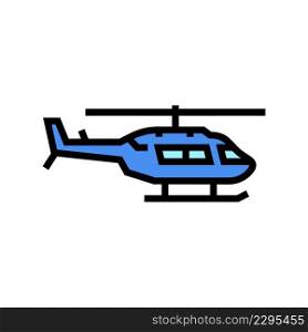 helicopter transport color icon vector. helicopter transport sign. isolated symbol illustration. helicopter transport color icon vector illustration