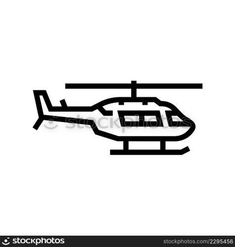 helicopter transport line icon vector. helicopter transport sign. isolated contour symbol black illustration. helicopter transport line icon vector illustration