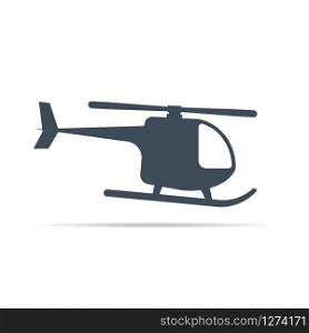 Helicopter vector icon. Air ambulance, evacuation vehicle.