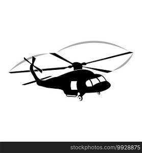 Helicopter vector icon illustration template design