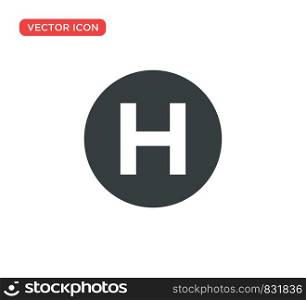 Helipad Icon Vector Illustration Design