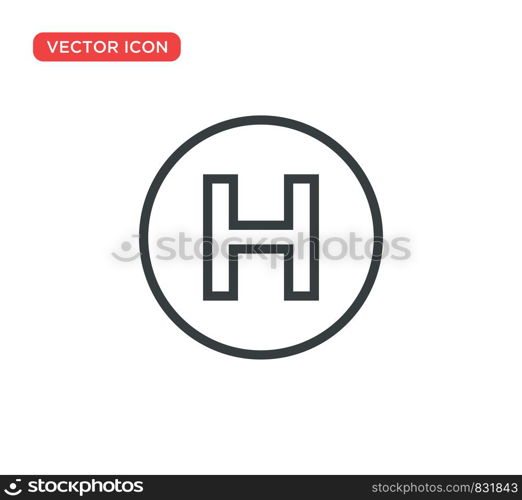 Helipad Icon Vector Illustration Design