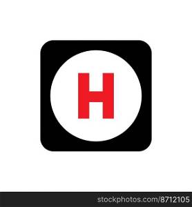 helipad icon vector illustration symbol design