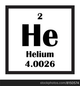 Helium chemical element icon vector illustration design