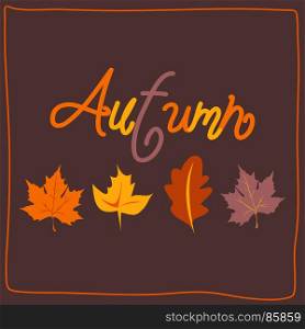 Hello Autumn. Autumn leaves background.