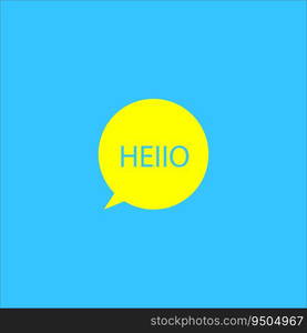 Hello lettering. Headline in yellow speech bubble. Vector illustration. EPS 10. Stock image.. Hello lettering. Headline in yellow speech bubble. Vector illustration. EPS 10.