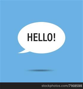 Hello quote message bubble. Vector isolated illustration. Sign banner. Speech bubble icon - communication symbol. Chat cloud icon. EPS 10