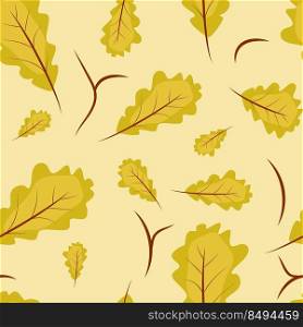 hello september autumn pattern vector background oak leaves, mushrooms