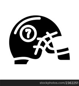 helmet american football player glyph icon vector. helmet american football player sign. isolated contour symbol black illustration. helmet american football player glyph icon vector illustration