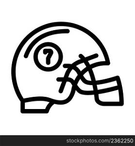helmet american football player line icon vector. helmet american football player sign. isolated contour symbol black illustration. helmet american football player line icon vector illustration