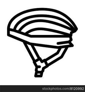 helmet for rider line icon vector. helmet for rider sign. isolated contour symbol black illustration. helmet for rider line icon vector illustration