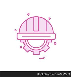 helmet gear icon vector design
