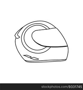 helmet icon for motorcycle vector simple design