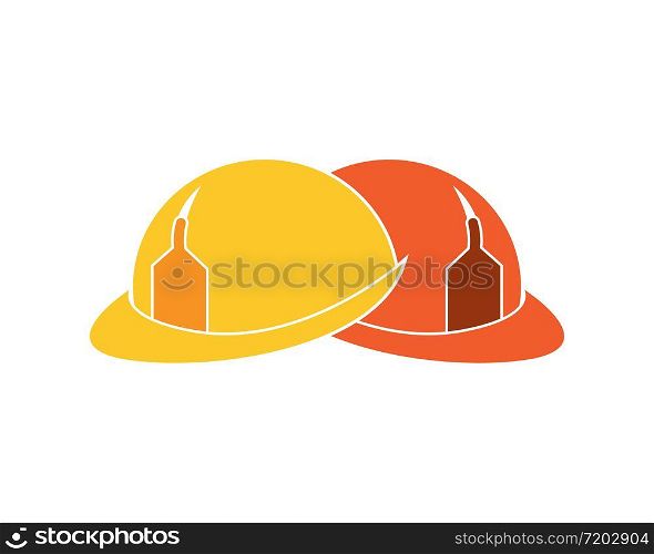 Helmet icon logo vector