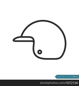 Helmet Icon Vector Template Flat Design