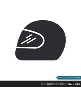 Helmet Icon Vector Template Flat Design