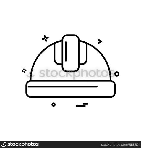 helmet labor icon vector design