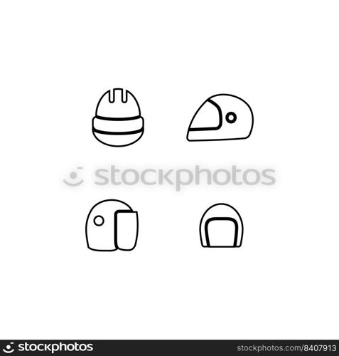 helmet logo stock illustration design