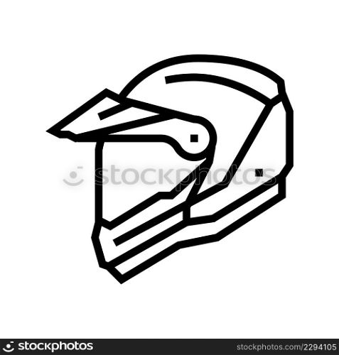 helmet motorcycle line icon vector. helmet motorcycle sign. isolated contour symbol black illustration. helmet motorcycle line icon vector illustration