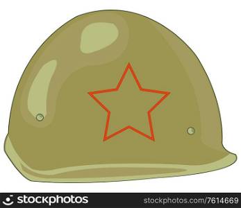 Helmet of the soviet soldier of the timeses of the second world war. Defensive helmet of the soviet soldier on white background is insulated