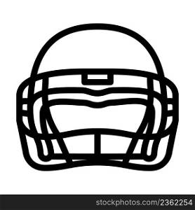 helmet player accessory line icon vector. helmet player accessory sign. isolated contour symbol black illustration. helmet player accessory line icon vector illustration