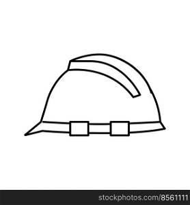 helmet tool repair line icon vector. helmet tool repair sign. isolated contour symbol black illustration. helmet tool repair line icon vector illustration
