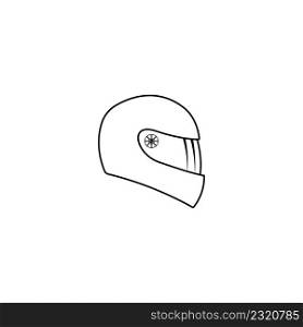 Helmet vector icon illustration logo design.