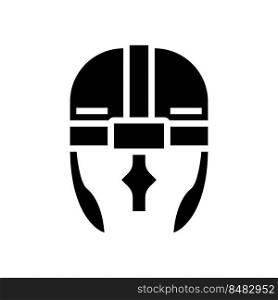 helmet viking soldier glyph icon vector. helmet viking soldier sign. isolated symbol illustration. helmet viking soldier glyph icon vector illustration