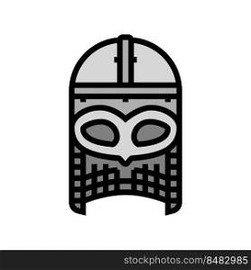 helmet viking sweden color icon vector. helmet viking sweden sign. isolated symbol illustration. helmet viking sweden color icon vector illustration