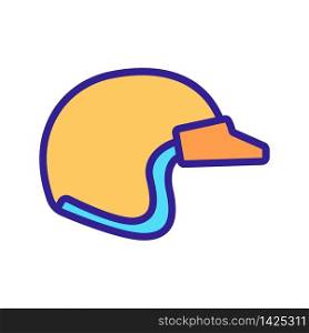 helmet with fully enclosed long visor icon vector. helmet with fully enclosed long visor sign. color symbol illustration. helmet with fully enclosed long visor icon vector outline illustration