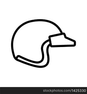helmet with fully enclosed long visor icon vector. helmet with fully enclosed long visor sign. isolated contour symbol illustration. helmet with fully enclosed long visor icon vector outline illustration