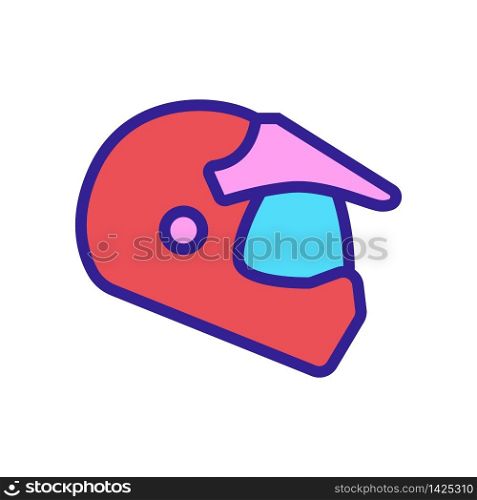 helmets for enduro and tourism with visor icon vector. helmets for enduro and tourism with visor sign. color symbol illustration. helmets for enduro and tourism with visor icon vector outline illustration