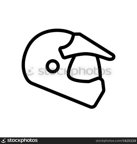 helmets for enduro and tourism with visor icon vector. helmets for enduro and tourism with visor sign. isolated contour symbol illustration. helmets for enduro and tourism with visor icon vector outline illustration