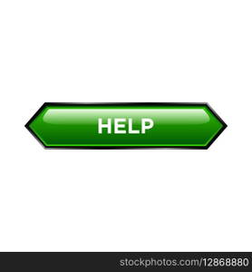 help button website vector template