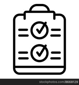 Help clipboard icon outline vector. Social review. Online customer. Help clipboard icon outline vector. Social review