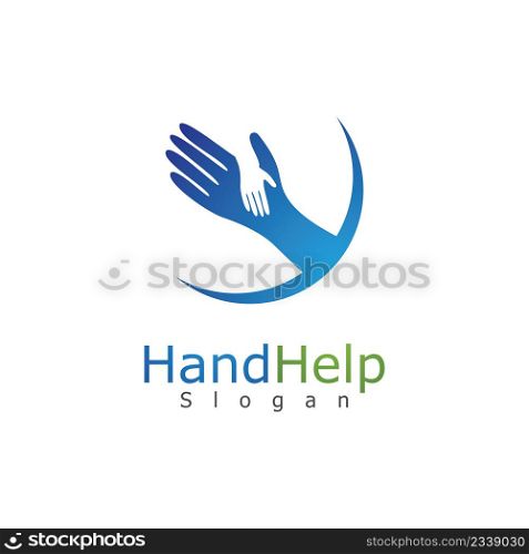help hand vector logo design icon app