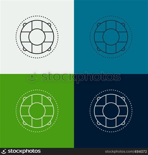 Help, life, lifebuoy, lifesaver, preserver Icon Over Various Background. Line style design, designed for web and app. Eps 10 vector illustration. Vector EPS10 Abstract Template background