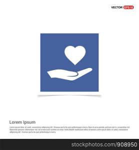 Help or charity icon - Blue photo Frame