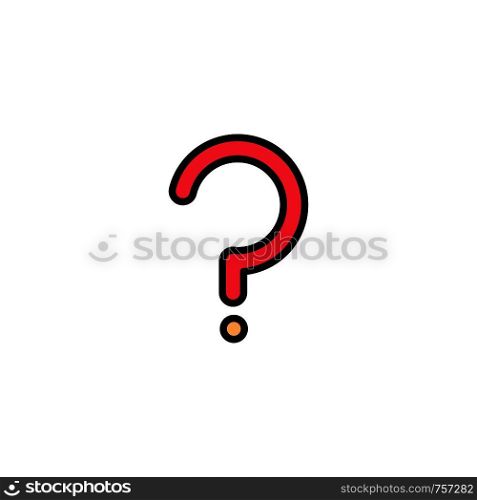 Help, Question, Question Mark, Mark Business Logo Template. Flat Color