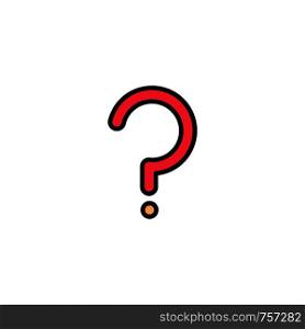 Help, Question, Question Mark, Mark Business Logo Template. Flat Color
