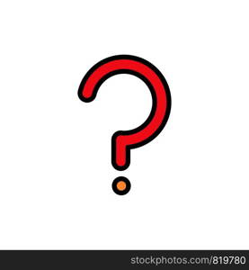 Help, Question, Question Mark, Mark Flat Color Icon. Vector icon banner Template